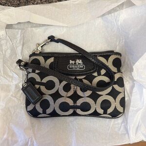 Coach Black and Cream Wristlet